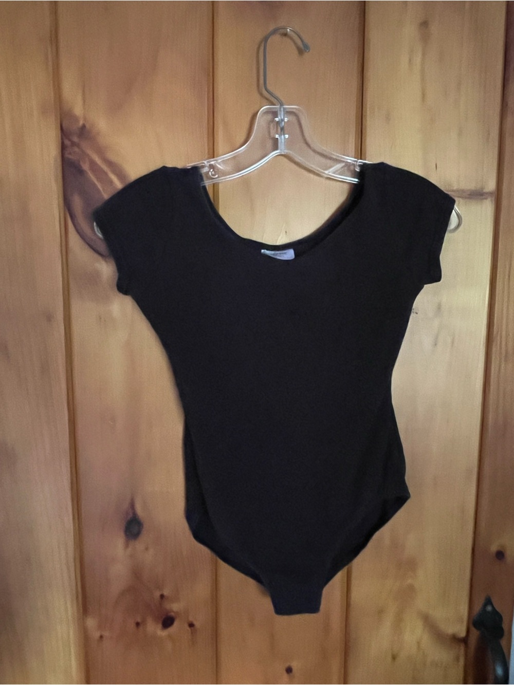 Capezio Black Short-Sleeve Dance Bodysuit